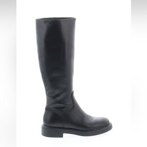 Camper Women's Black Knee-High Leather Boots - Classic Riding Style